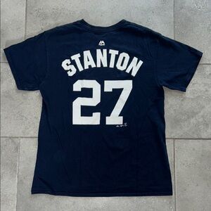 Majestic new york yankees Navy Stanton Jersey Shirt size medium
